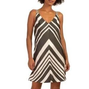 Trina Turk Striped Cayson Dress Chevron Sleeveless Vacation Summer Brand New NWT